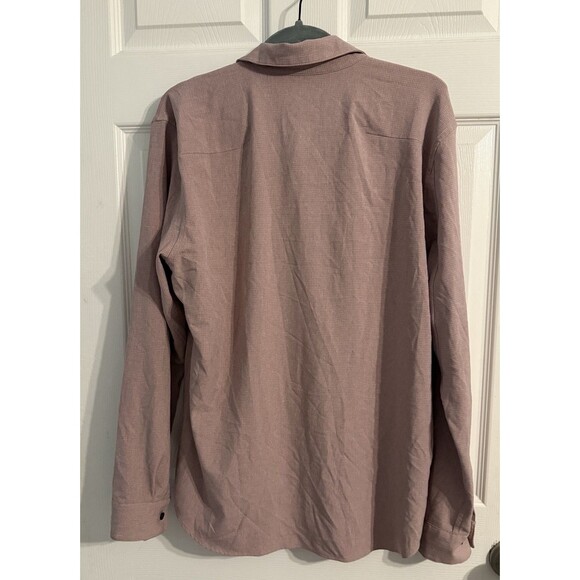 01 Algo Performance Long Sleeve Button Shirt Men's M UV 40 Wistful Mauve - Picture 8 of 8